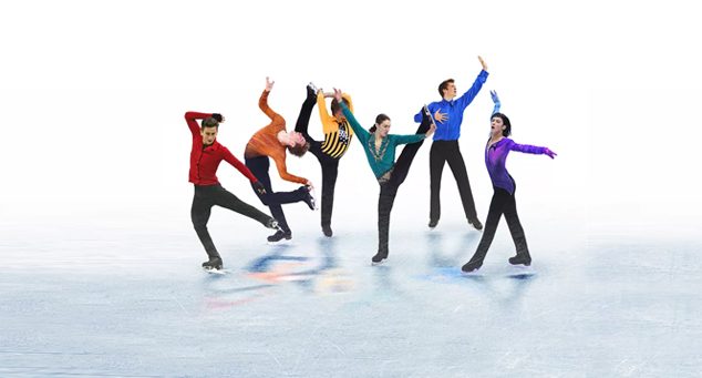 Ice skating poses