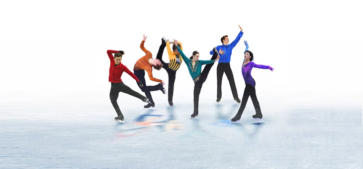 Ice skating poses