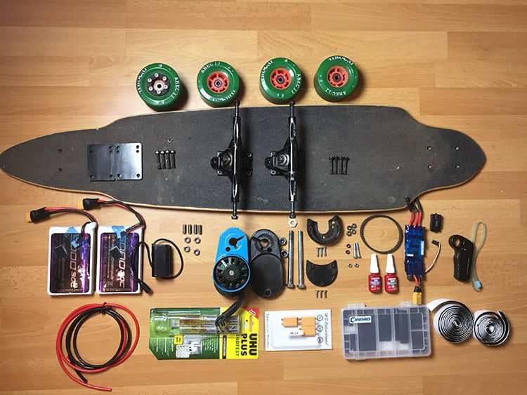 Essential Components for building an electric skateboard