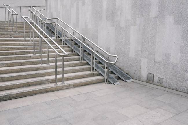 Slant or Handrail Skateboard Ramp