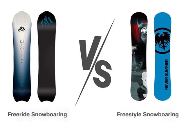 freestyle vs freeride snowboarding
