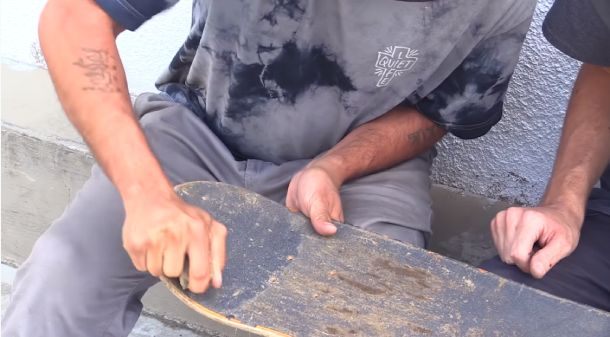 Cleaning Grip Tape on a Short Board