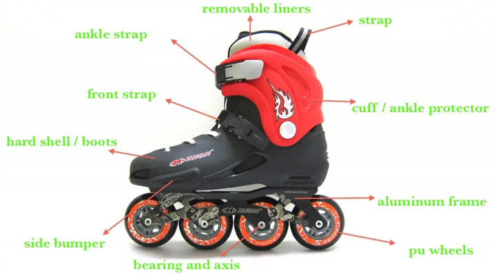 Parts of an inline skates