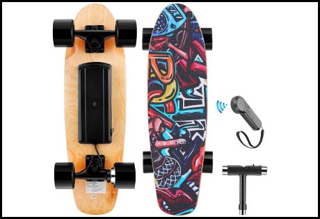 WOOKRAYS Electric Skateboard for Adult, Teens, and Kids