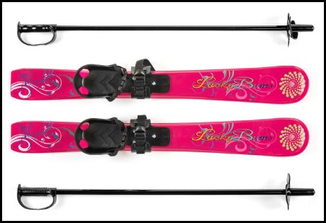 Lucky Bums Kids Beginner Ski and Pole Set